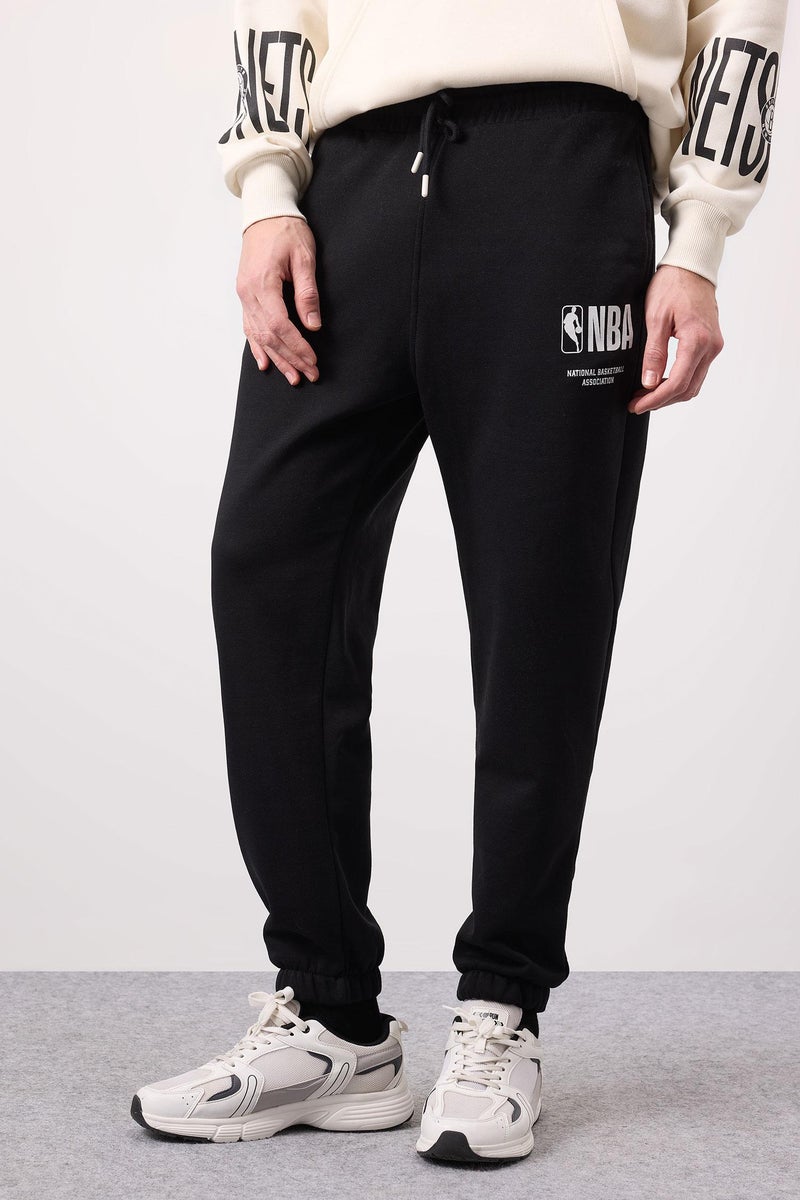 DeFacto Black Man DeFactoFit NBA Wordmark Sports Thick Jogger Sweatpants Casual - Image 4